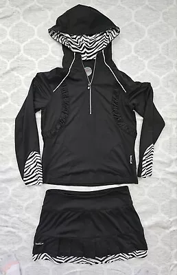 Bolle Womens Medium Tennis Set Hoodie Top Skort 2 Piece Outfit Pickleball GUC • $29.99