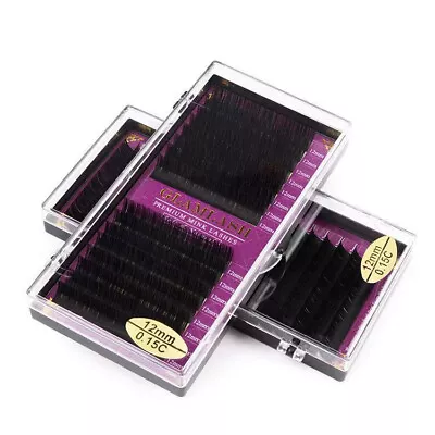 Individual Eyelashes 16Rows Premium Mink Extension False Lashes £6.55 C&D Curls  • £6.55