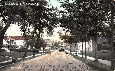 1907 Homes & Distant Stores South St. Manasquan NJ  Post Card • $12