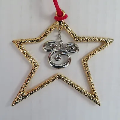 Disney Mickey Mouse Gold/silver Tone Metal Star Christmas Ornament • $12.99