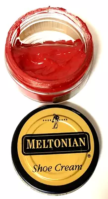 MELTONIAN Boot & Shoe Cream Polish #22 SCARLET Red Vintage Color HTF • $5.62