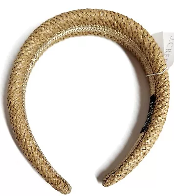 J.Crew Women's Woven Oversized Headband Sandy Beach Brown One Size BQ167 NWT • $29.99