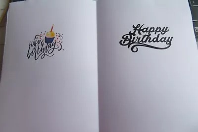 £3 • Buy A5 Happy Birthday Card Inserts Fold To Make A6 For Handmade Cards FREE UK POST