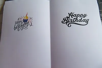 A5 Happy Birthday Card Inserts Fold To Make A6 For Handmade Cards FREE UK POST • £1.75