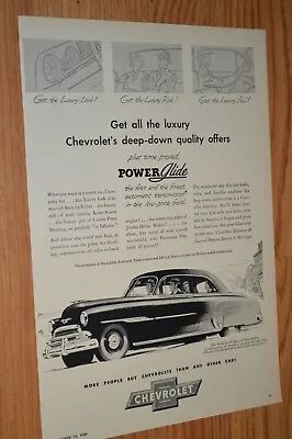 $11.99 • Buy ★★1951 Chevy Styleline De Luxe Original Vintage Advertisement Ad Print 51★★