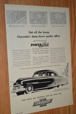 ★★1951 Chevy Styleline De Luxe Original Vintage Advertisement Ad Print 51★★ • $11.99