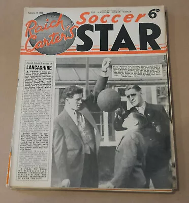 1955 Raich Carter's Soccer Star Magazine Feb 19th Hungary Centre Page Article  • £2.30