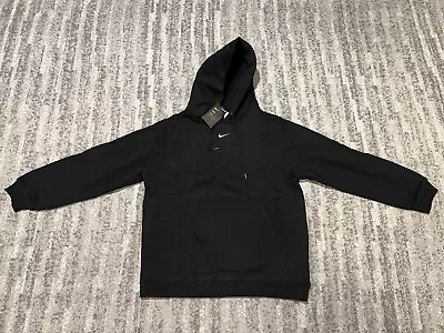 *New* NIKE Center Swoosh Check Black Vintage Hoodie Travis Scott XXL *Size UP* • $64.99