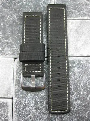 20mm PVC Rubber Band Black Diver Watch Strap Maratac Elite White For IWC Pilot • $15.99