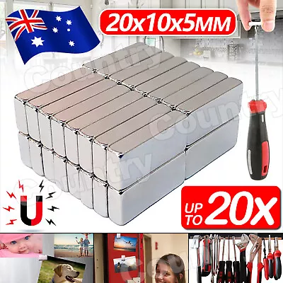 10/20x 20*10*5mmSuper Strong Magnets Block Rare Earth Cuboid Neodymium AU • $9.85