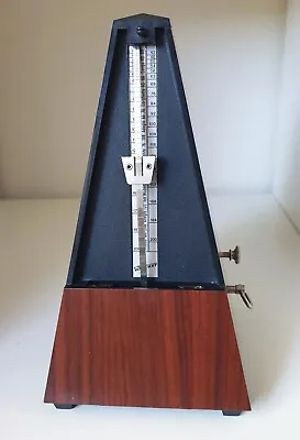 Wittner Model Metronome Faux Mahogany Wind Up Bell Made In West Germany Vintage • $99