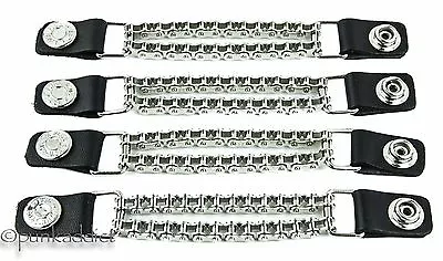 Double 6.5  Bike Chain Leather Motorcycle Vest Extender Simple Extension 4 PCS • $28.99