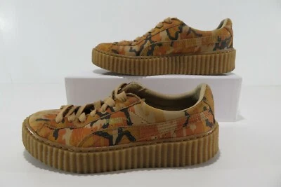 $80 • Buy 👟 Puma X Fenty Rihanna Orange Camo Creepers Women’s 7.5