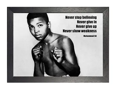 Muhammad Ali 4 Young Quote Motivation Inspiration Black White Poster Boxer Sport • £4.99