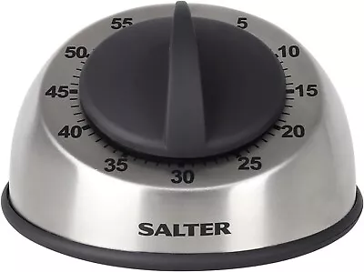 Salter 338 SSBKXR15 Mechanical Stainless Steel Timer 60 Minutes • £13.89