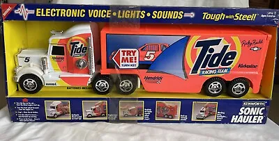 NIB Buddy L Tide Racing Team Toy Semi Truck ~ Kenworth Sonic Hauler • $34.11
