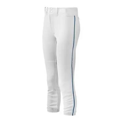 Mizuno Softball Pants Women's Adult Medium White With Navy Stripe • $12.99