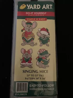 Christmas Yard Art Do It Yourself Vintage Wood Patterns Singing Mice • $7