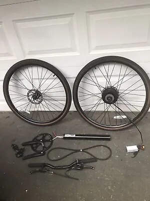 Electric Bicycle E-Bike Motor Hub Disc Wheels With Battery Parts Lot See • $199.99