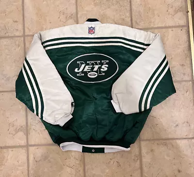 Vintage 90's NEW YORK JETS Starter Stadium Varsity Jacket NFL Bomber Football M • $110