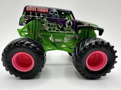 Hot Wheels Monster Jam Truck - Grave Digger Pink Rims  1:64 • $5.99