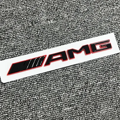 3D Black Red AMG Letters Trunk Emblem Badge Sticker For Mercedes Benz AMG New • $16.95