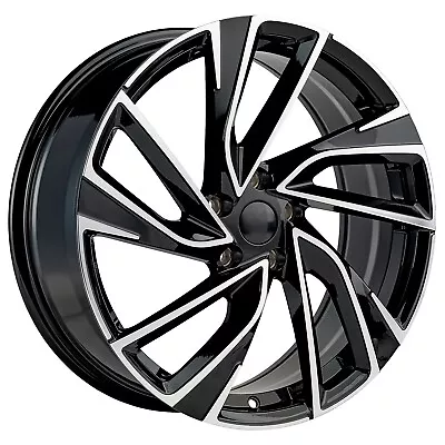 18” VW GOLF GTI R GTD CADDY Adelaide STYLE Alloy Wheels 5x112 Black POLISH NEW • $616.05