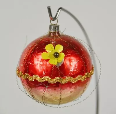 Vintage Ombre Wire Wrapped Christmas Ornament Germany 2 1/4  • $16