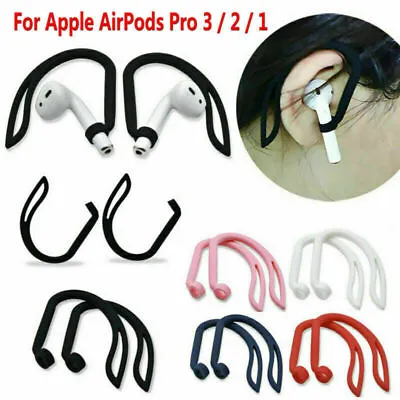 $11.77 • Buy For AirPods Pro 3 2 1 Bluetooth Headset 2PCS/Set Silicone Ear Hook Earloop Clip