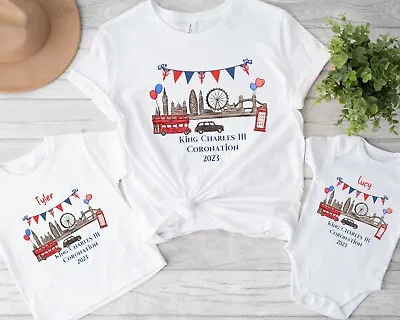 £10.99 • Buy Personalised King's Coronation T-shirt/Babygrow/Vest | Family Matching