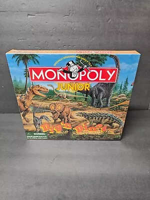 Vintage 1998 Monopoly Junior Jr Dig'n Dinos Dinosaur Board Game NEW In Box • $39.97