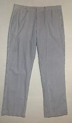 J Crew Factory Bedford Men’s Pants Pinstripes Seersucker 34X30 EUC • $27