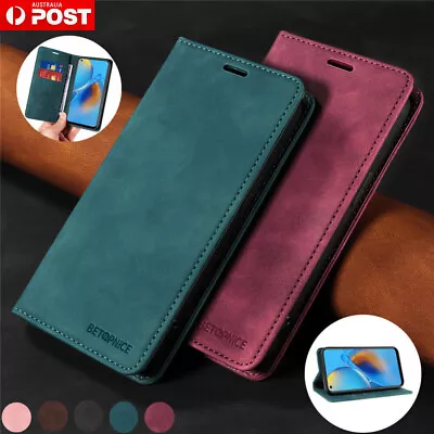 For OPPO A54 A74 A16 A96 A17 A57 A78 A98 Reno 8 Case Leather Flip Wallet Cover • $13.69