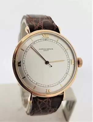 $6499 • Buy Vintage 18k Rose Gold VACHERON CONSATNTIN Winding Watch C.1948 Cal P454 EXLNT