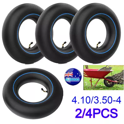 2/4X 4.10/3.50-4 Inner Tube 10  Air Pneumatic Wheel Tire Bent Valve Trolley Cart • $15.99