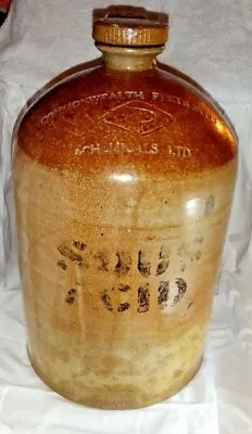 BENDIGO POTTERY 1920 3 Gallon JUG/Demijohn Commonwealth Fert & Chem Ltd-  • $210