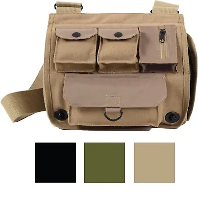 $29.99 • Buy Canvas Military Shoulder Bag Messenger Pocket Army Camping Crossbody Handbag