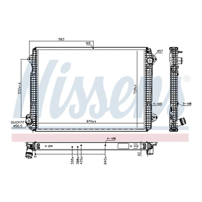 £976.99 • Buy NISSENS Radiator 606320 Genuine Top Quality