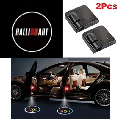 2x Ralliart Wireless Car Door Welcome LED Shadow Lights Courtesy Projector Ghost • $15.88