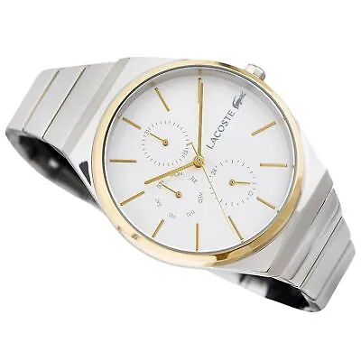 Lacoste 2001046 Bali Ladies Silver Gold Steel Bracelet Chronograph Luxury Watch • £36.99