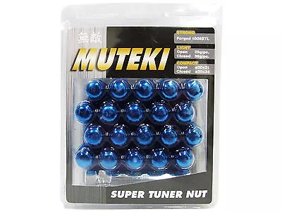 Muteki 20pcs Wheels Tuner Lug Nuts (41885u/closed End/12x1.25/blue) • $39.99