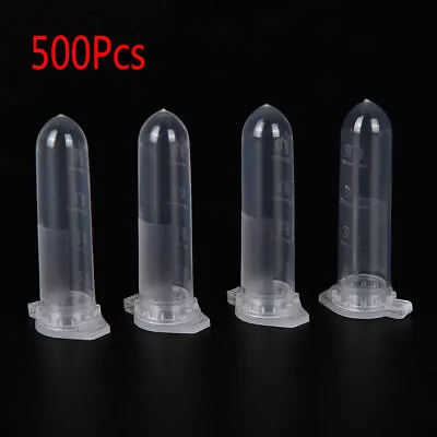 500PCS 2ml Micro Centrifuge Tube Vial Clear Plastic Vials Container Snap Cap NEW • $22.95