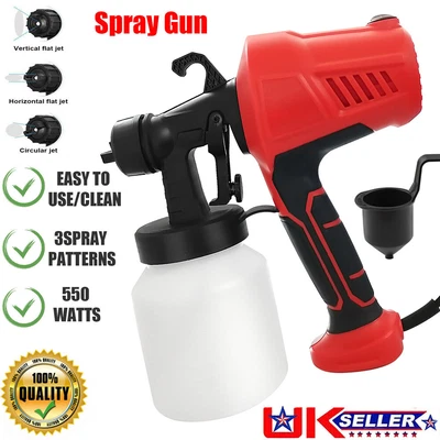 £28.98 • Buy 550W Paint Sprayer Spray Gun HVLP Airless Electric Handheld Fence Garden Wall