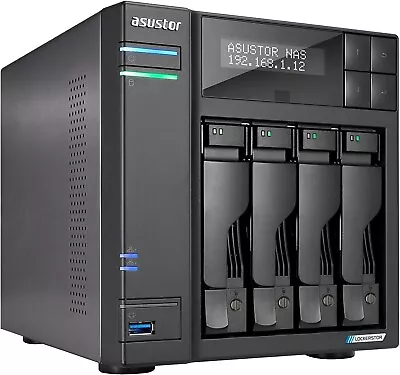 Asustor Lockerstor 4 AS6604T 4 Bay NAS Quad-Core 2.0GHz 2.5GbE Nvme (Diskless) • £399