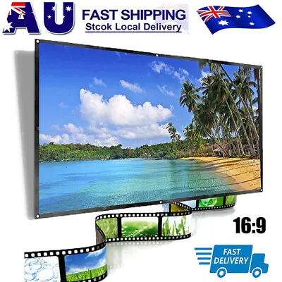 $16.16 • Buy 150'' Portable Front Rear Projection Projector Screens 16:9 Home Theatre Cinema