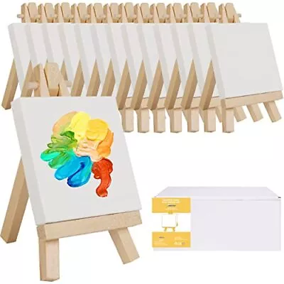 Mini Canvases For Painting With Easel Set Pack Of 144 X 4 Inches Mini Canvas ... • $23.86