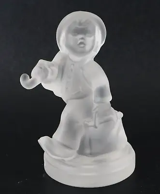 Goebel M J Hummel Merry Wanderer Frosted Crystal 3-1/2  Figurine 1992 8511 • $20