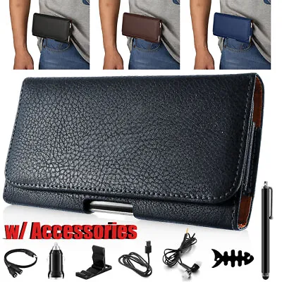 For Motorola Moto G Power 5G (2023) Leather Belt Clip Loop Pouch Holster Case • $13.99