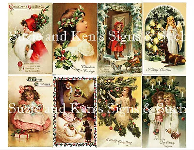 Vintage Postcard Stickers Vintage Victorian Christmas 16 Total • $5.99