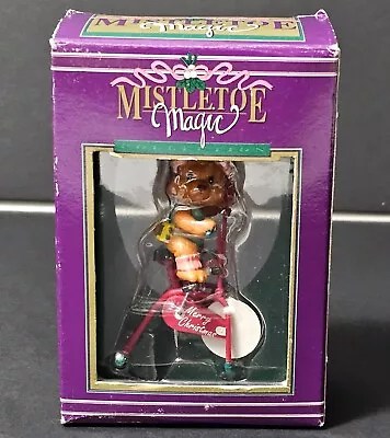 Mistletoe Magic Ornament Bear On Exercise Bike • $8